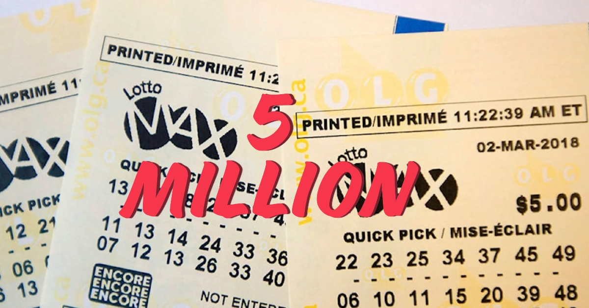 $5 Million lotto Max Jackpot Winning numbers Dec 06, 2024